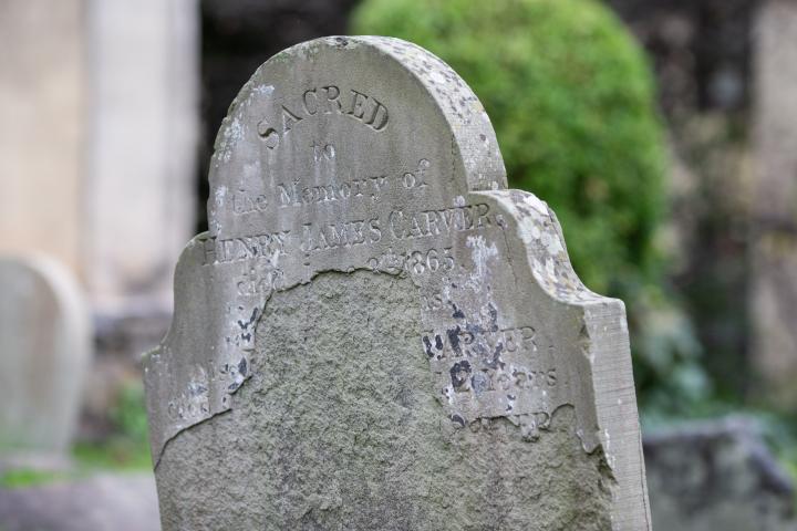 Henry James Carver, died 1865. Hope Chapel, Hotwells.