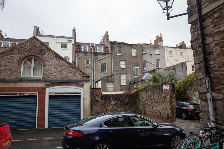 I really like the random scattering of windows on the backs of Bristol's houses, especially the arched ones here.