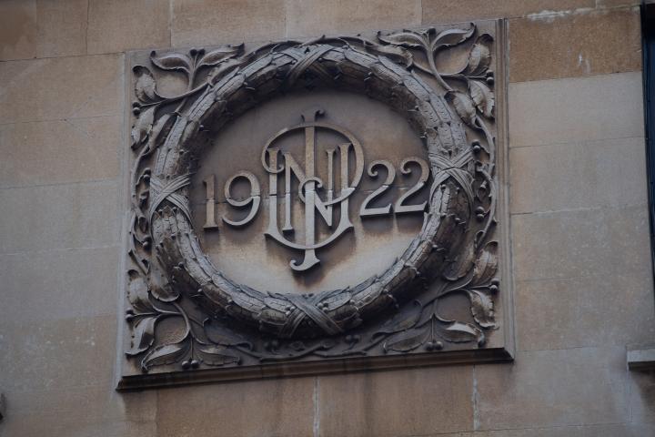 Not sure whose initials those are, but this is The Ivy, Clifton, formely NatWest bank, on the corner of The Mall and Caledonia Place. The listing s...