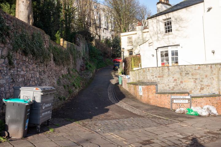 I think there's a way through there up to Meridian Place in Clifton Village. I'll try to find it at some point in the future.