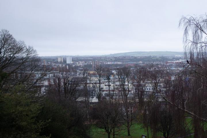 Even on a drizzly day there's quite the view from Brandon Hill.