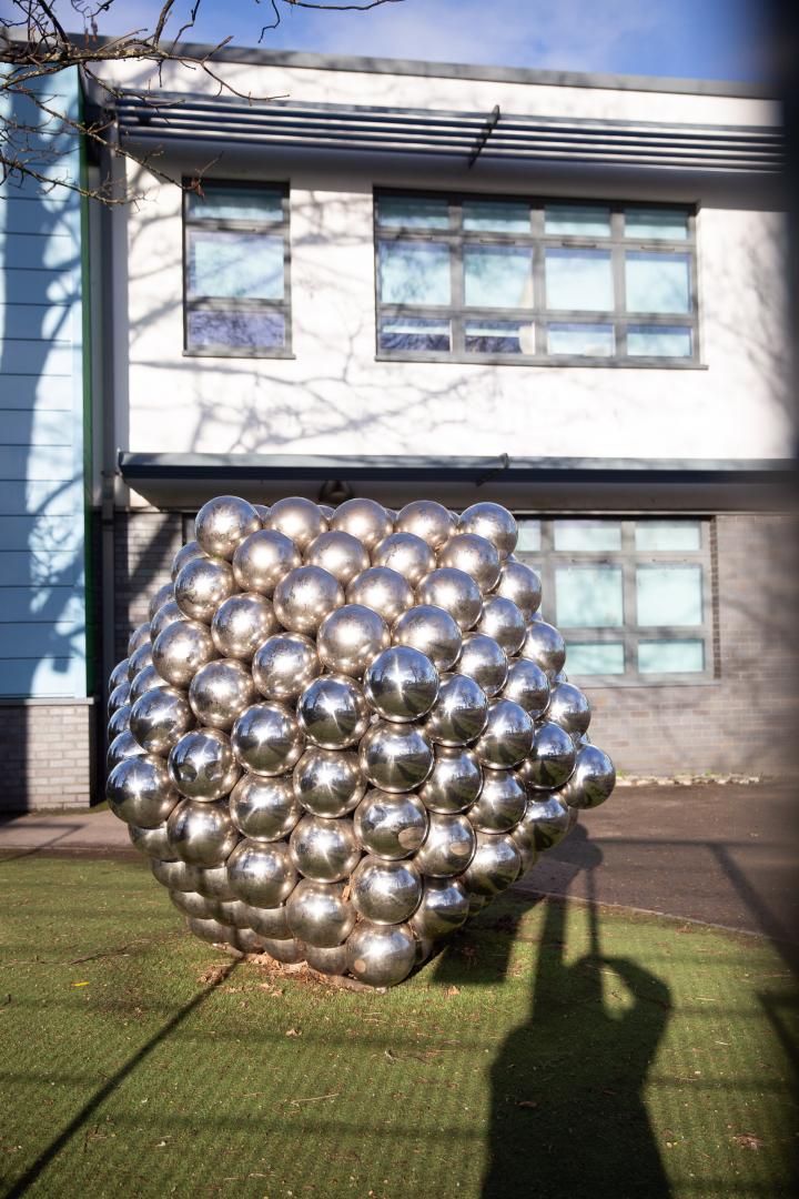 In the grounds of Southville Primary School. Some kind of crystalline atomic structure?