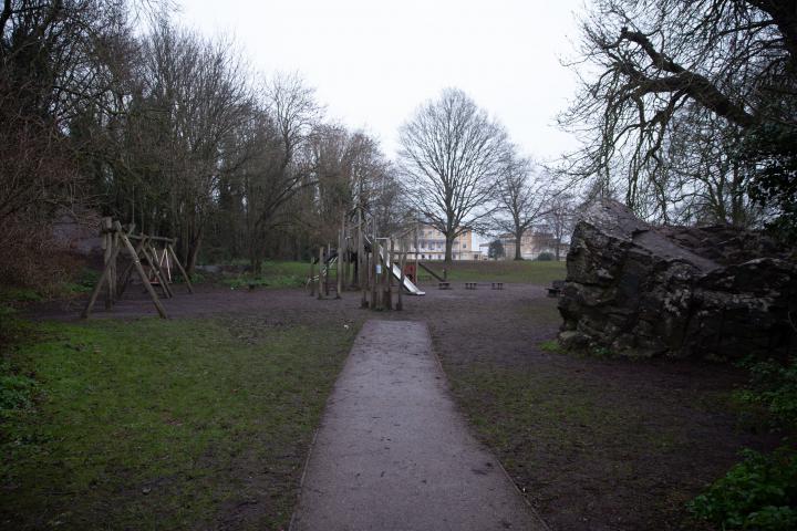 This Clifton Village playground is in the remains of an old limestone quarry