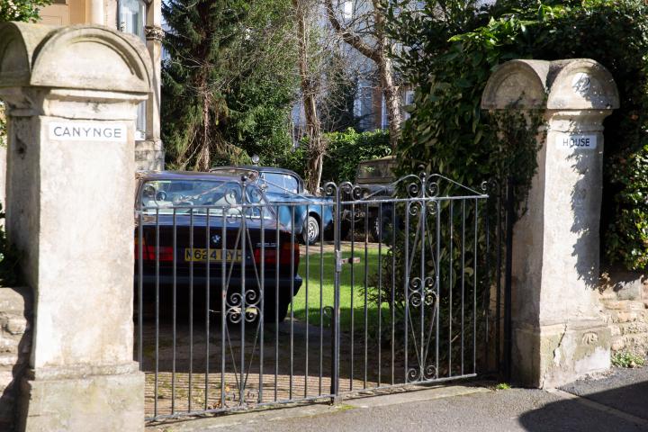 Fascinating couple of elderly vehicles in the driveway at Canynge House, on the corner of Canynge and Percival Roads.