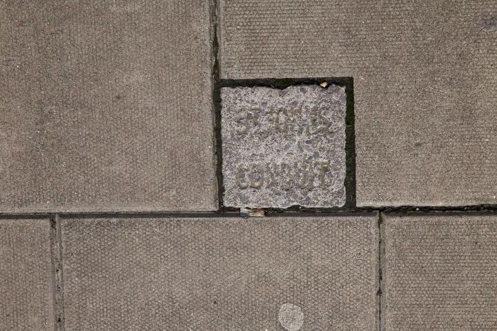 Believe it or not, this little pavement marker says "St John's Conduit" and marks the still-functional Carmelite water pipe that was built in 1267...