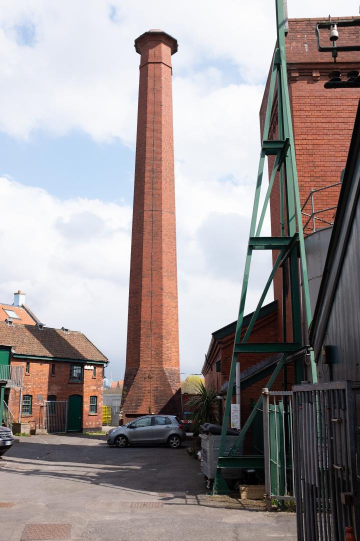 Standing proud since 1888. Chimney of they hydraulic engine house.