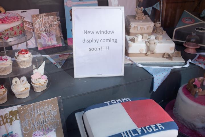 The old window display was melting last time I passed it...