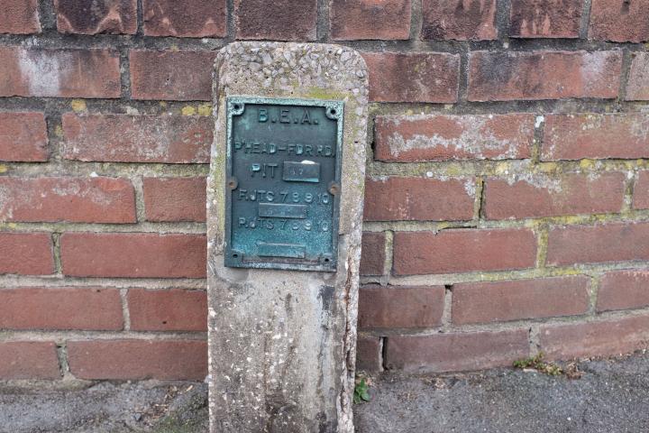 I suspect this is a British Electrical Authority marker for the line between the Portishead Power Station and the older station at Feeder Road.

Yo...