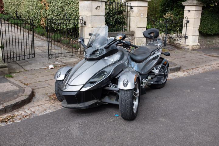 Odd-looking thing. Apparently Can-Am are a Canadian-American motorcycle manufacturer.