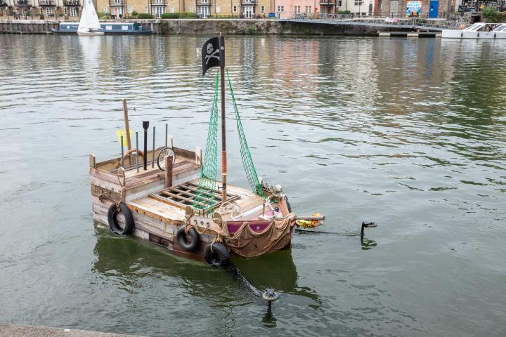 According to Sustainable Hive, it's a "remote control litter munching pirate ship". I didn't see it actually munch, but they were giving enthusiast...