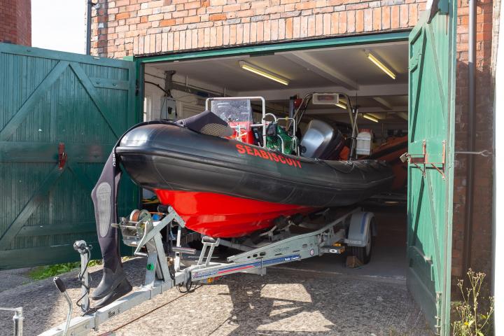 Great name for a boat. This is the RIB of the Severnside Sub Aqua Club.