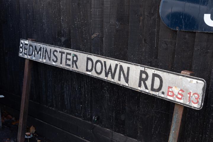 We're now through BS3 and into BS13, which the Bedminster Down district falls into. This sign's certainly seen better days.