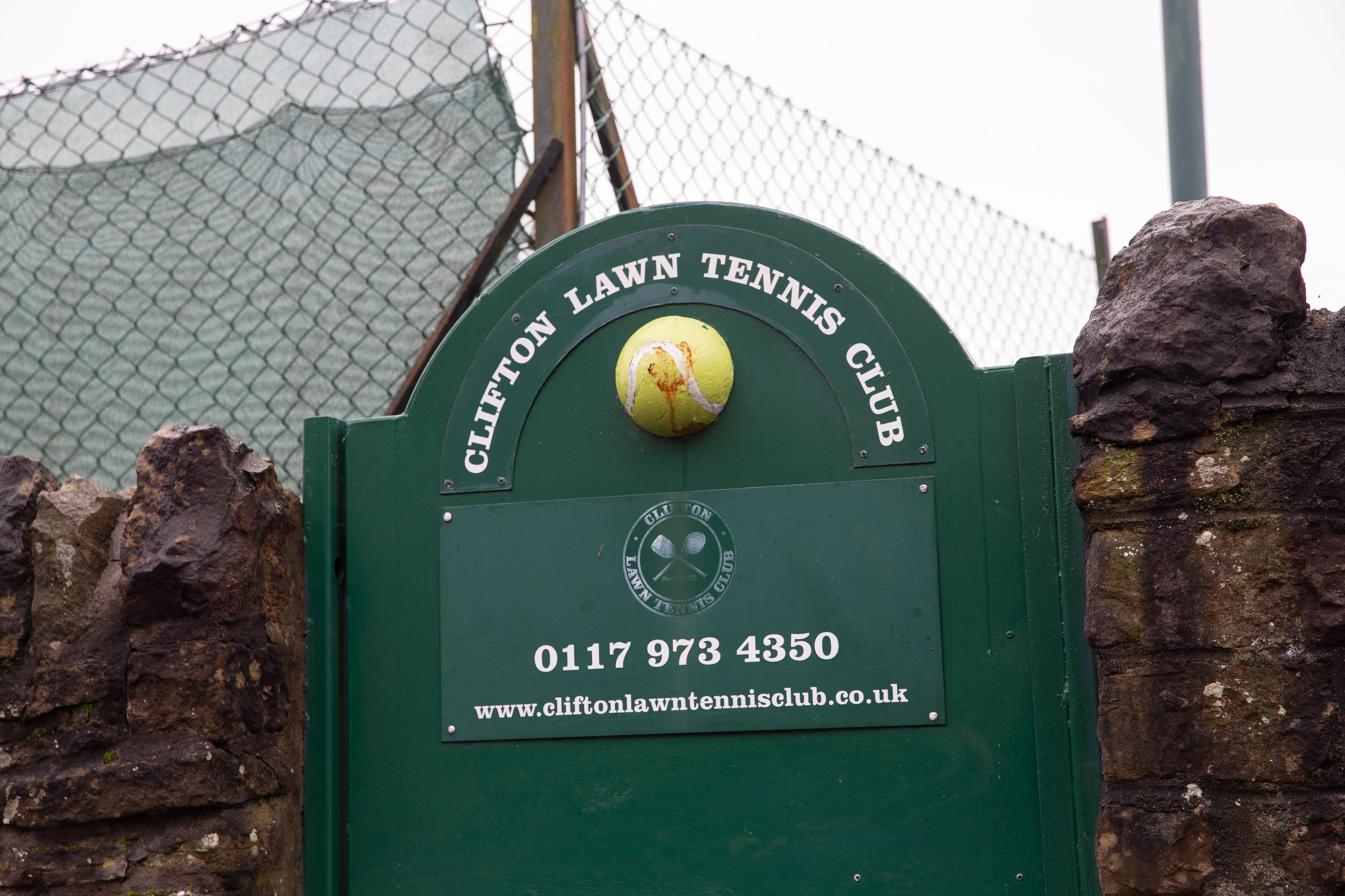 Clifton Lawn Tennis Club Door
Not sure about the what-looks-like-blood on the ball.
