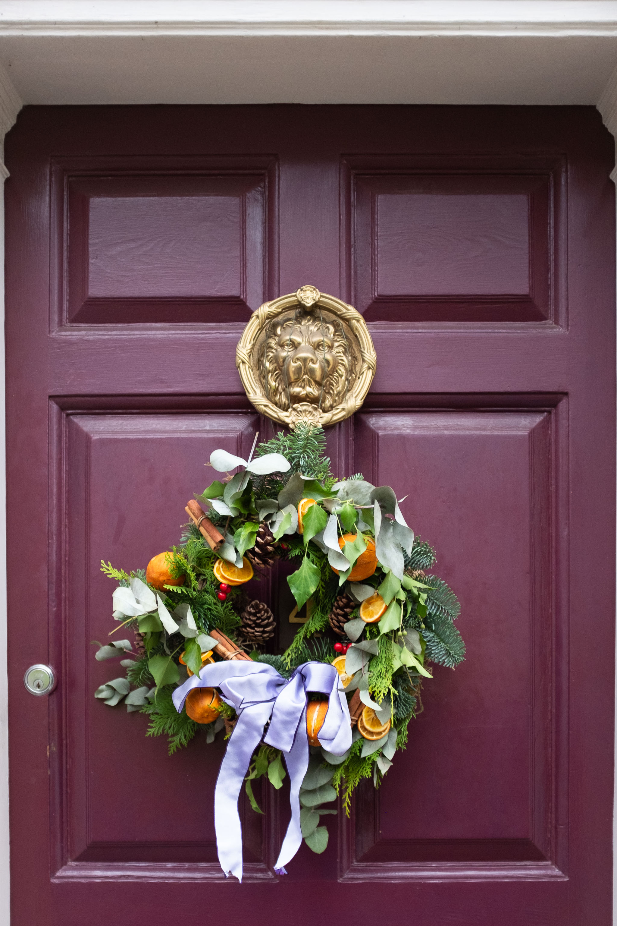 Purple
Great wreath. Must've had a tenner's worth of cinnamon tied to it, too...
