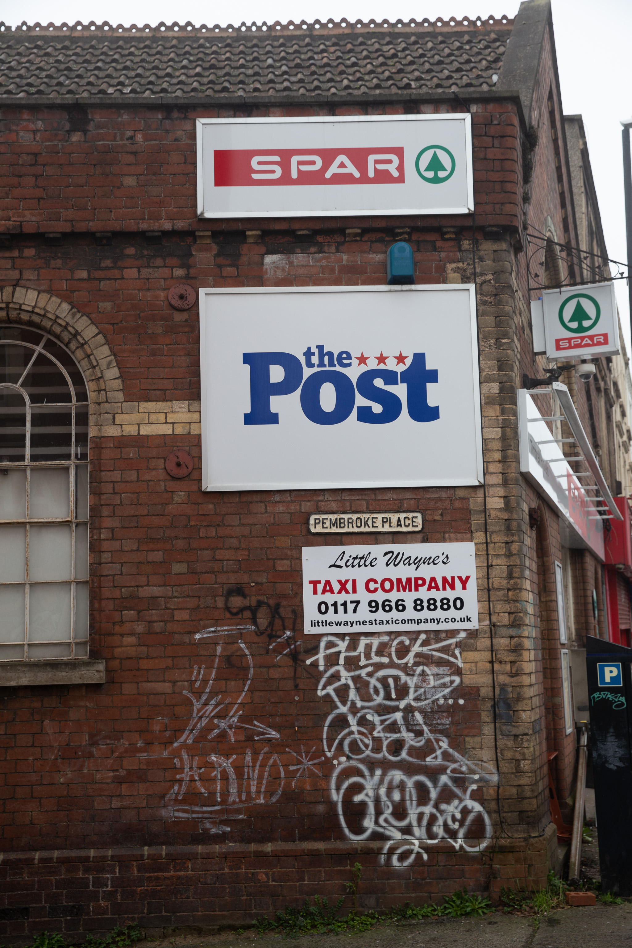Pembroke Place
And, inevitably, a load of tagging. The Spar is a pretty awful example of the kind of chain shop that's not good at the best of times. It survives,...