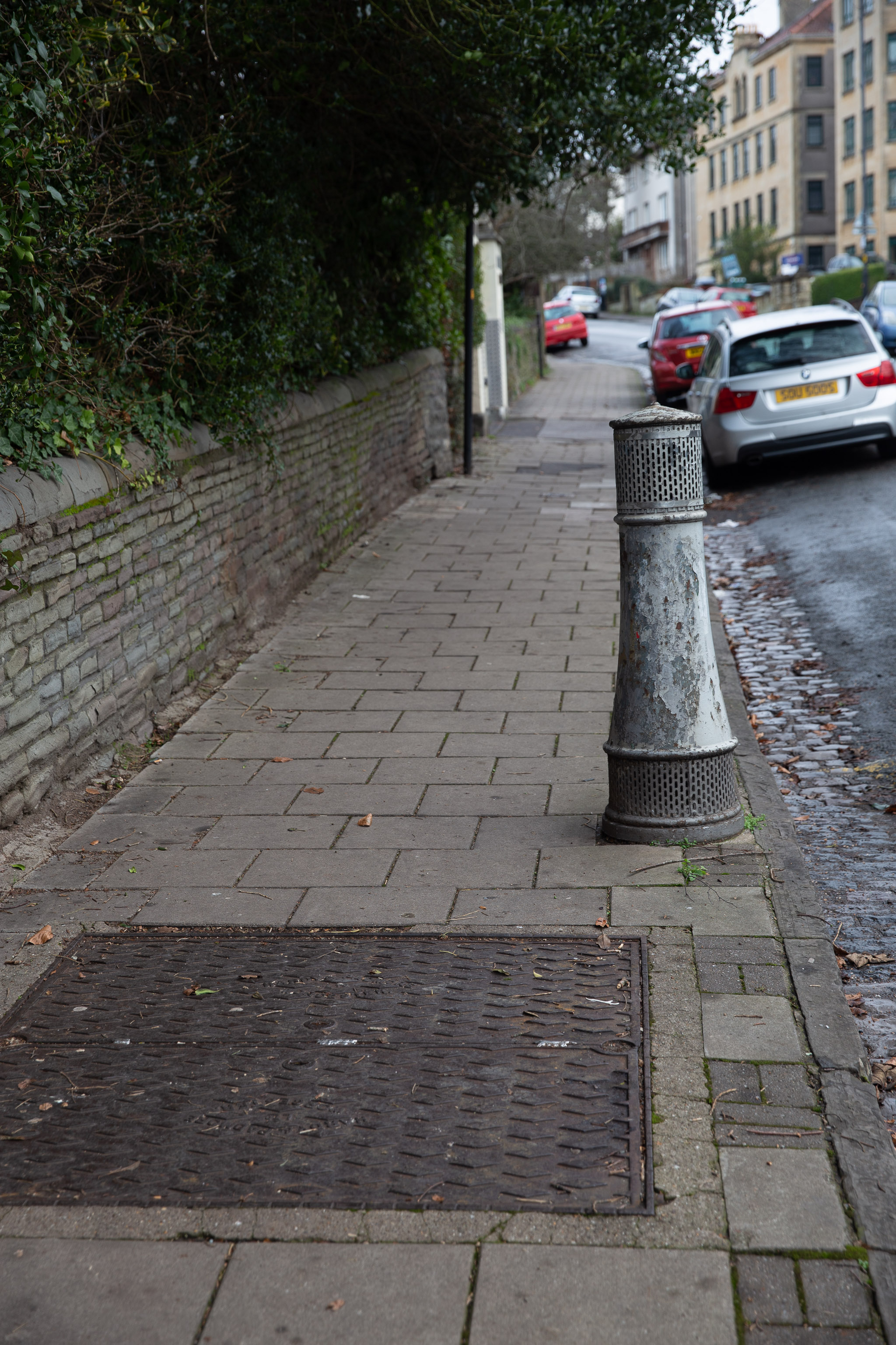 Substation
The pillar vents next to double-doored pavement covers are a dead giveaway. Many of Bristol's electrical substations are hidden underground like th...