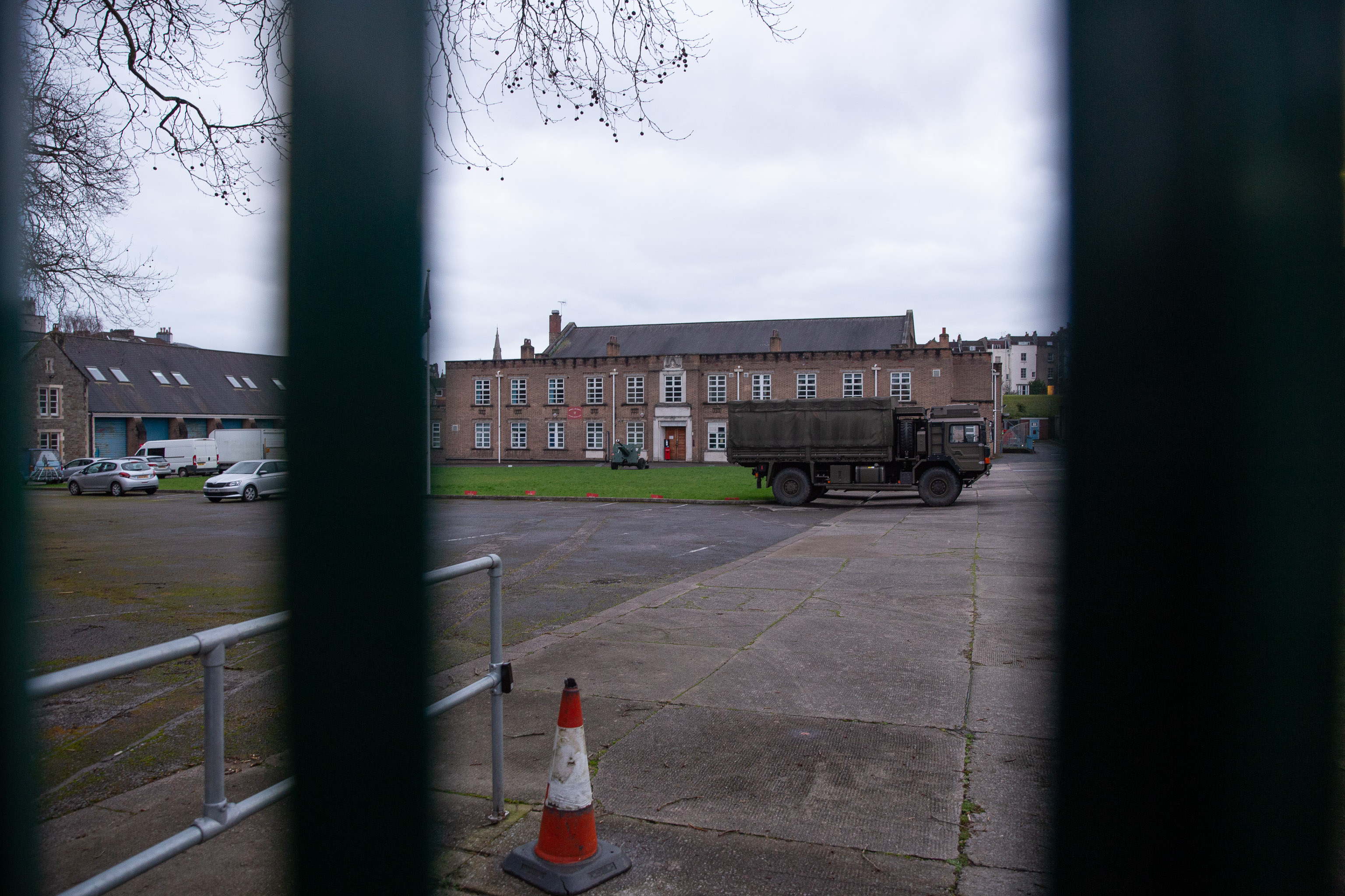 Behind Bars
The Artillery Grounds, Whiteladies Road. The Royal Engineers have a troop here as well as the Royal Artillery.
