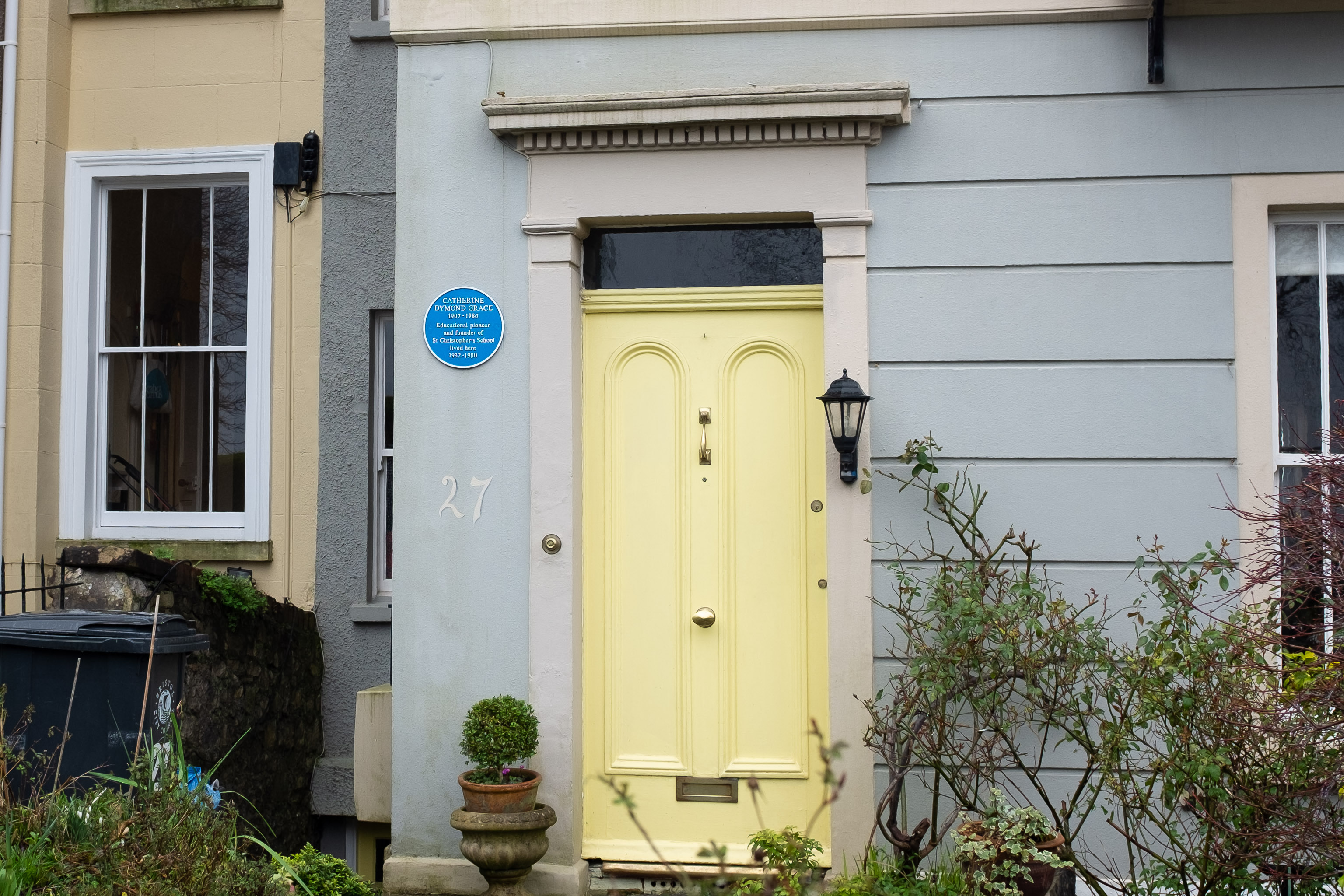 Catherine Dymond Grace
Can't throw a bun in Clifton without hitting a blue plaque. This one's to Catherine Dymond Grace, educational pioneer.
