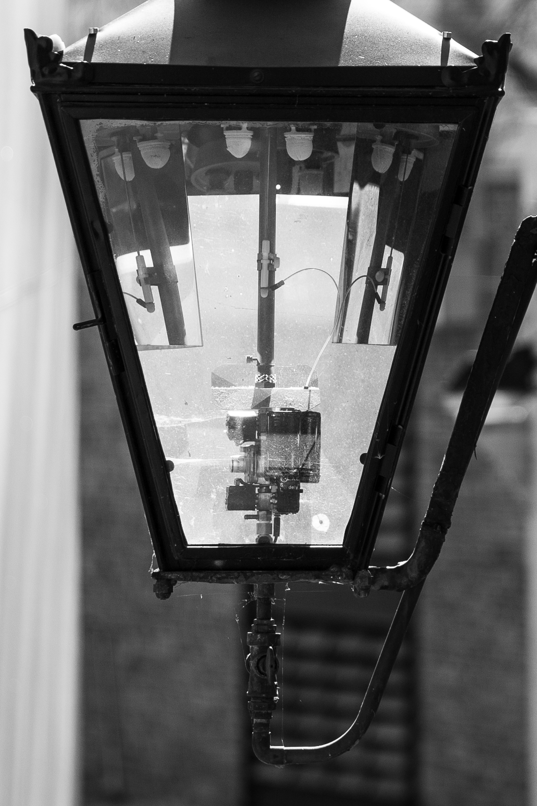 Converted
There's clearly quite a lot of technology in a street lamp these days. Interesting that you can still see the gas tap at the bottom from the origin...