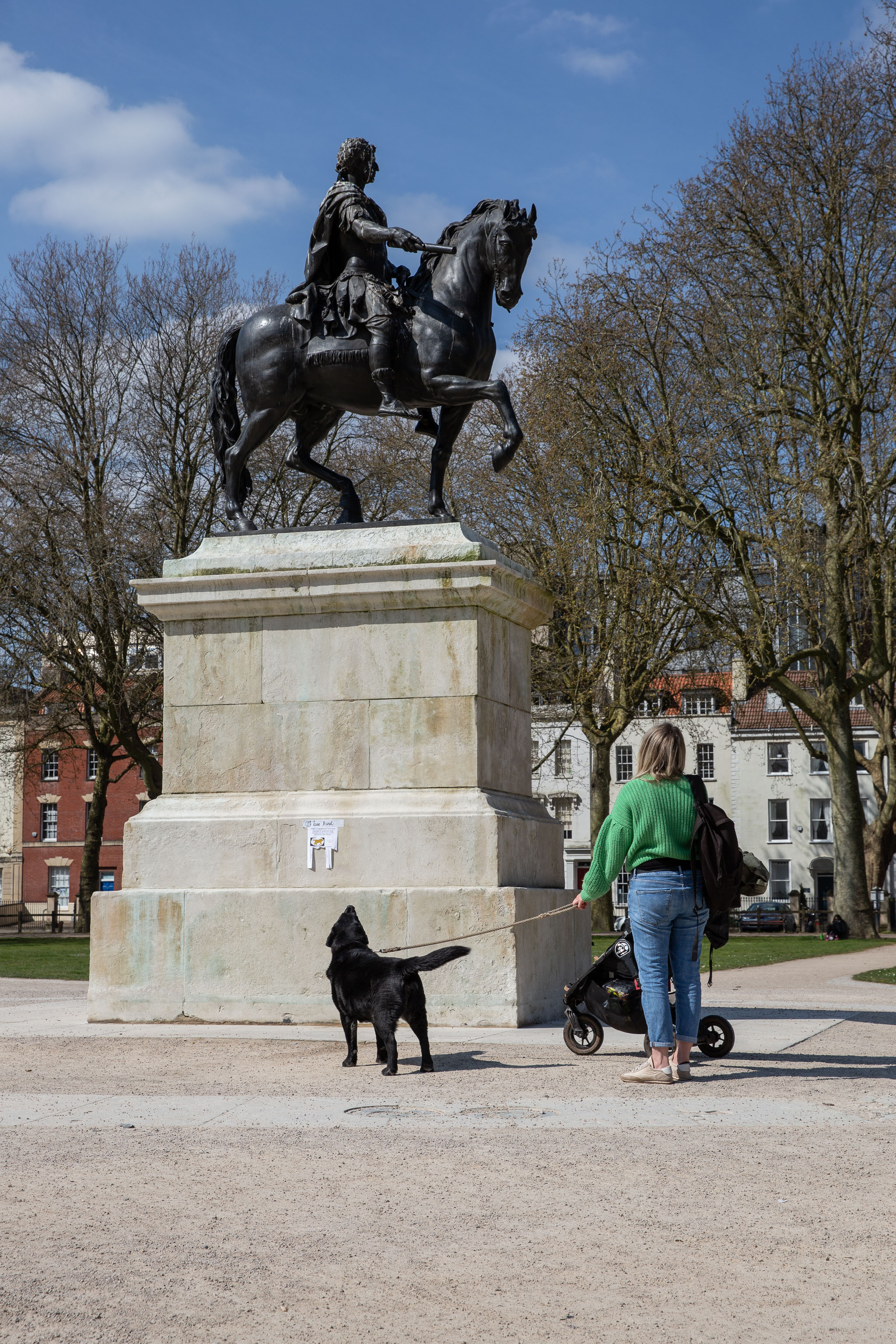 Dogged
The dog was very unhappy about the statue. To be fair, from the dog's perspective, William III is basically holding a stick above him while refusin...