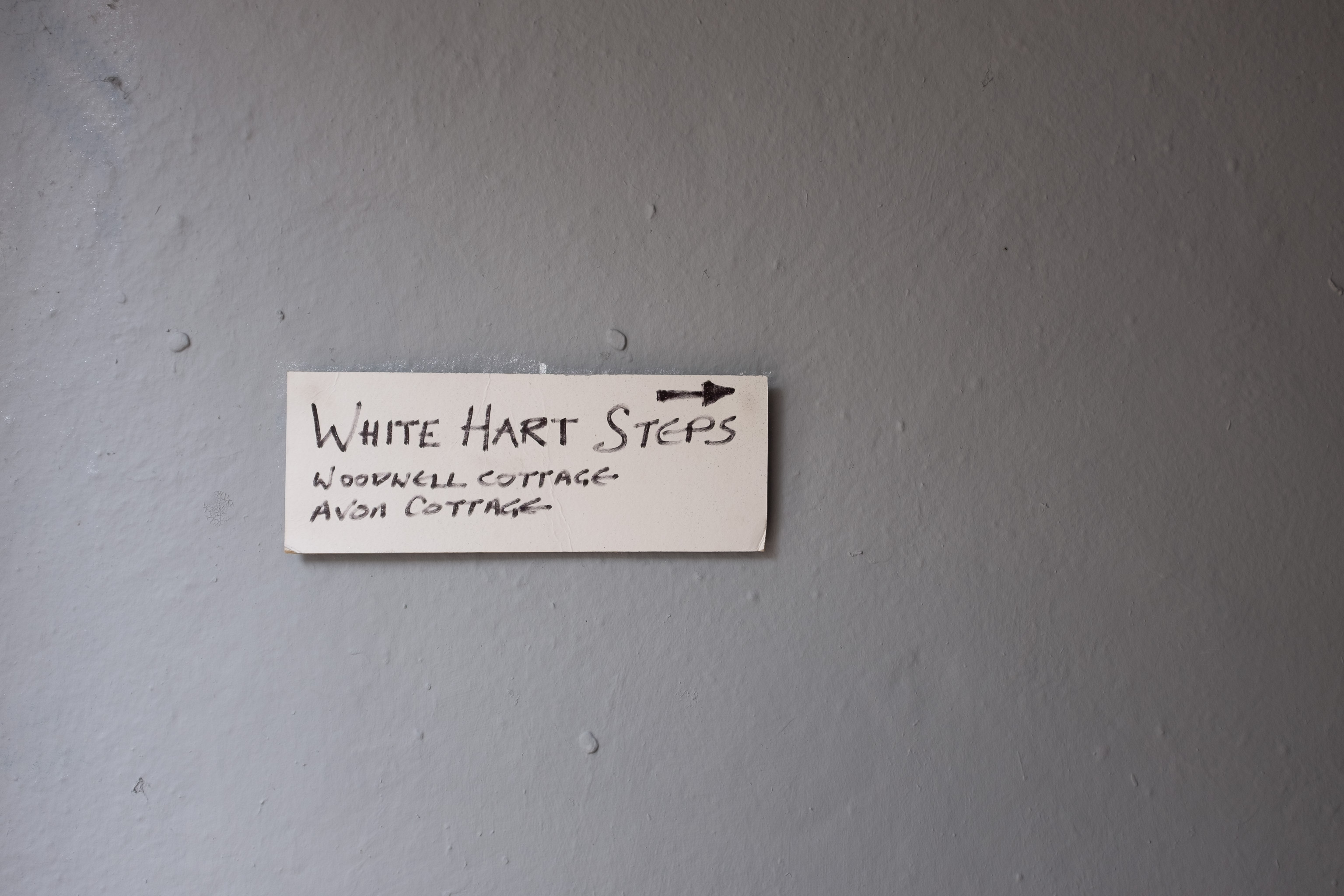 White Hart Steps
This is tacked up in the entrance to St Peter's House. This was once the location of St Peter's Church, demolished in 1938 to make way for the flat...