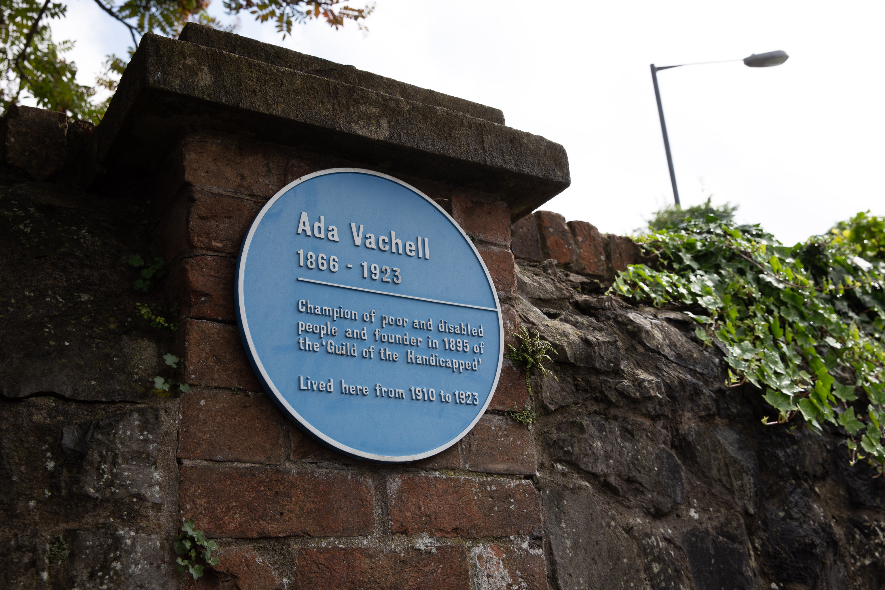 Ada Vachell
Can't resist a plaque. The original name of the organisation was "Guild of the Brave Poor Things", but that's Victorians for you.
