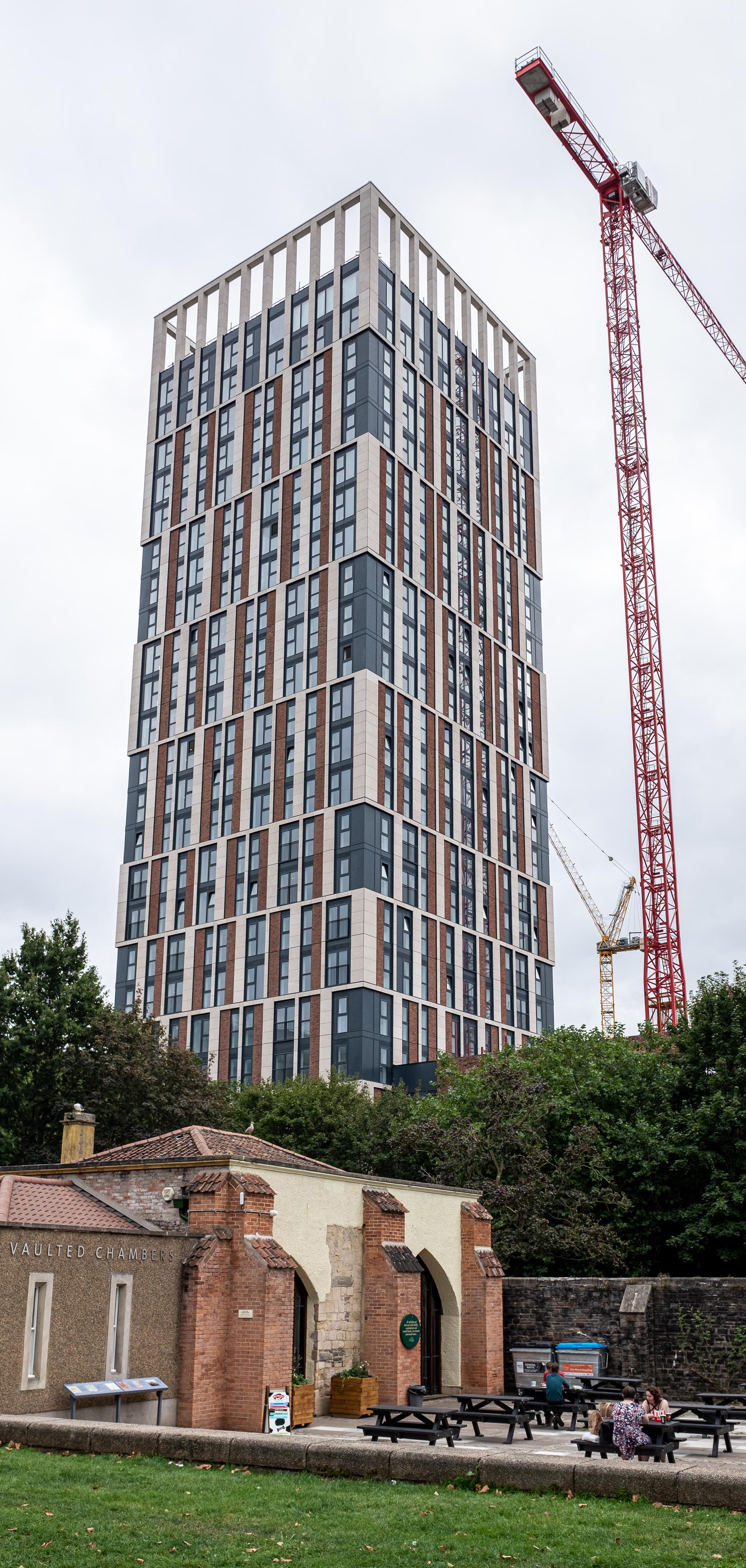 Castle Park View
And towering over one of Bristol's oldest buildings, here's one of Bristol's newest, Castle Park View. Its 26 storeys towering up at 98 metres, it'...