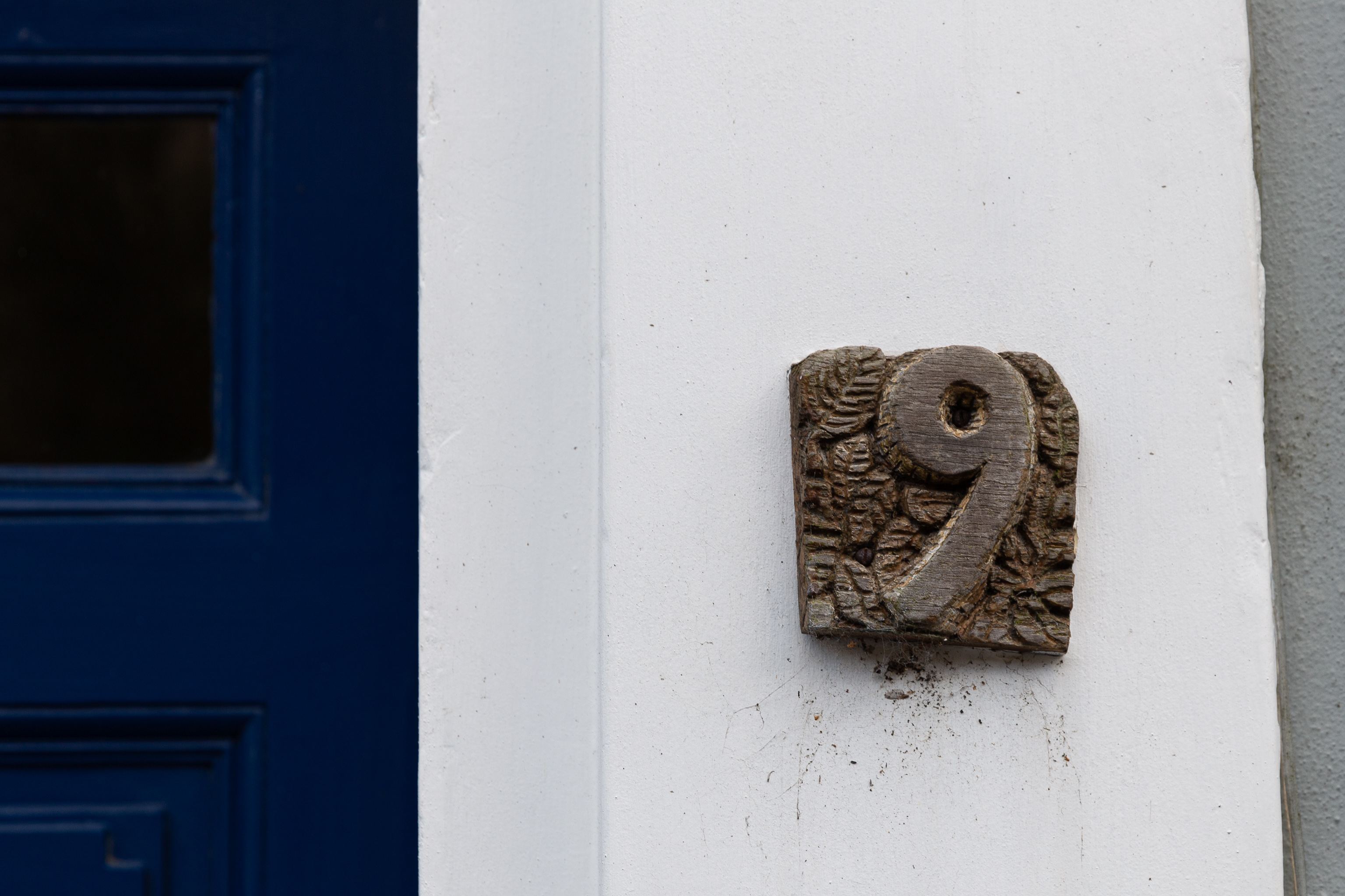 Nine
Not the front door we were looking for, but I like the hand-carved digit at 9 Cornwallis Crescent.

I have snapped this section of Cornwallis Cresc...