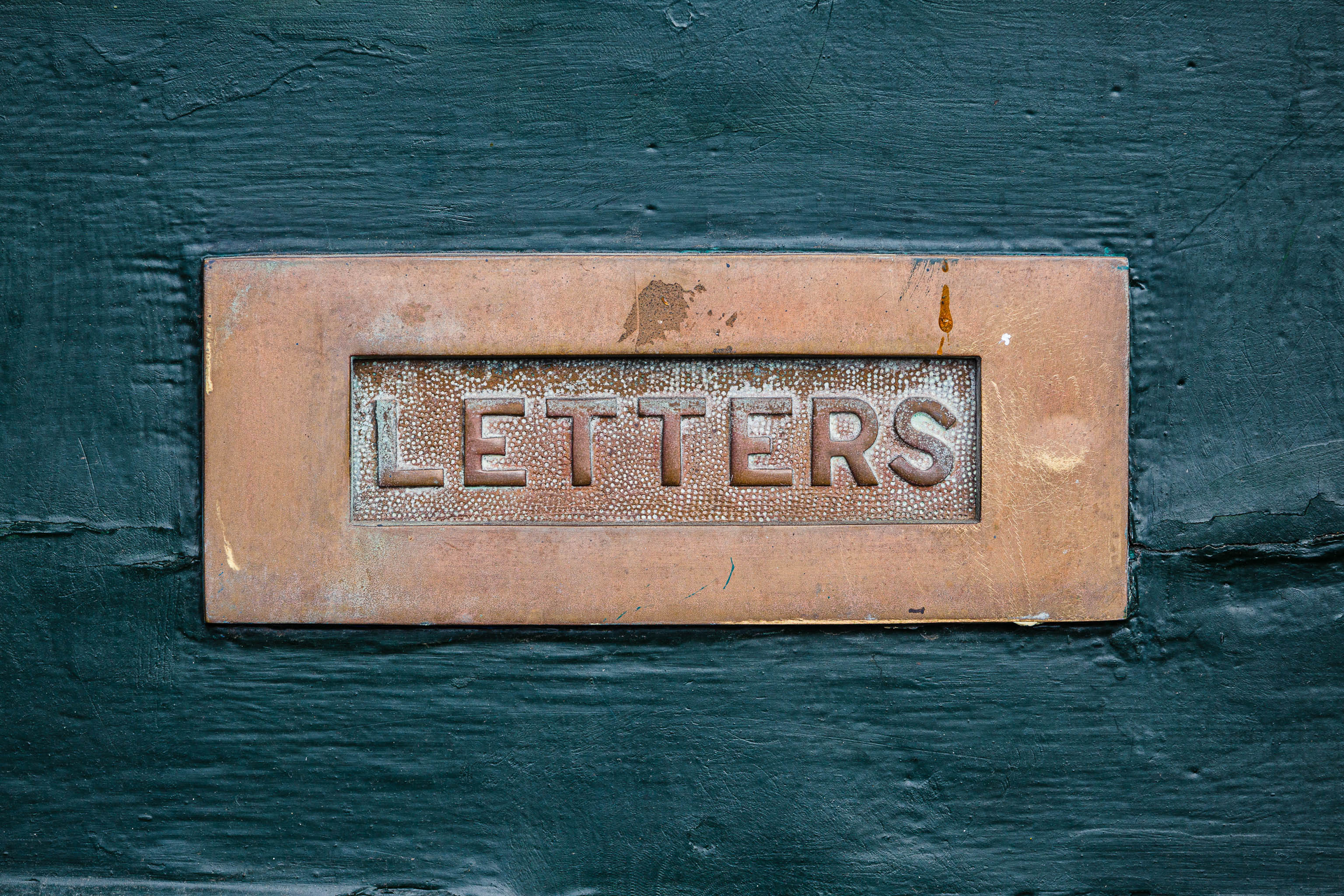 LETTERS
I'm always a sucker for a letterbox with LETTERS written on it.
